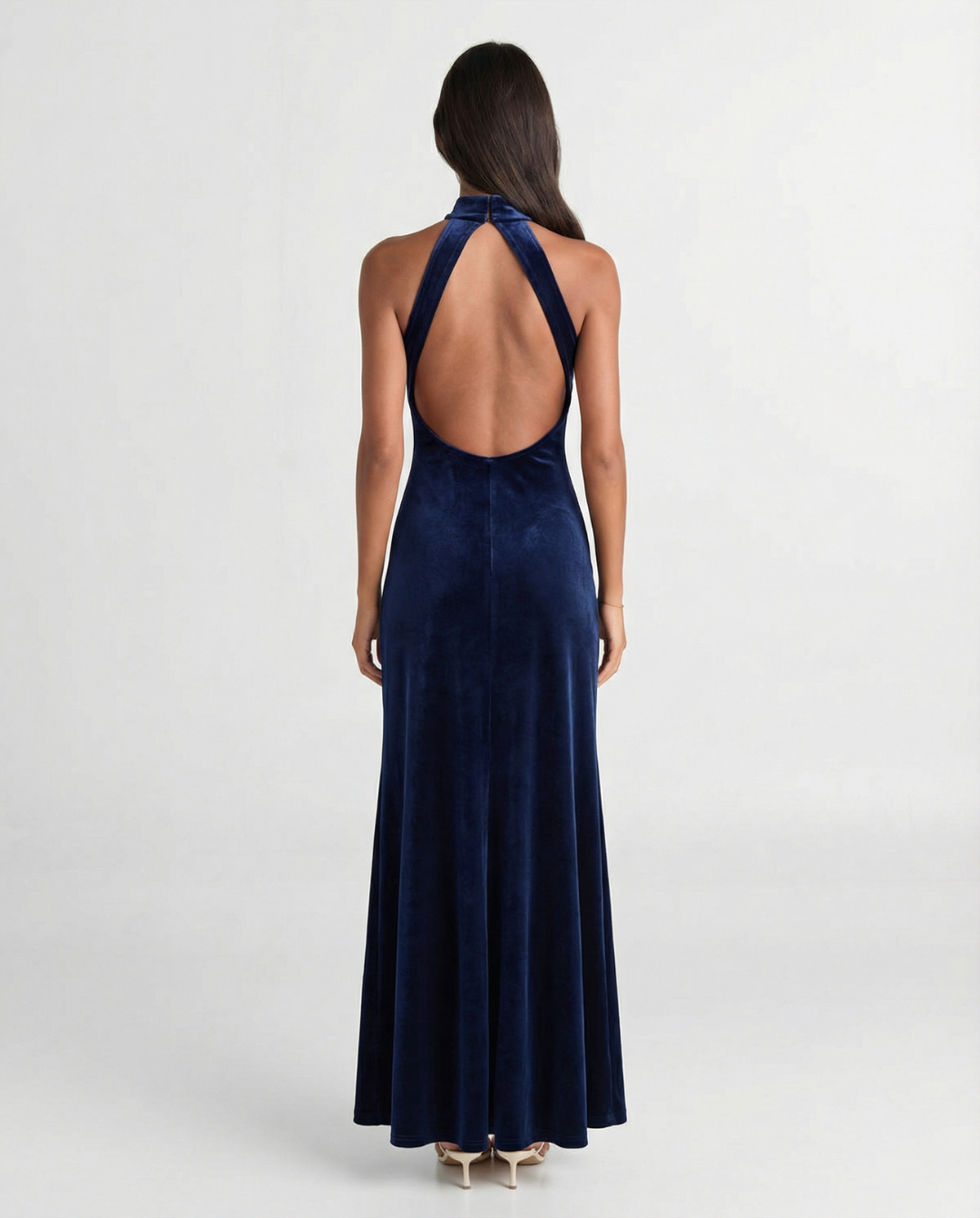 Josephine | Mock Neck Halter Maxi Dress