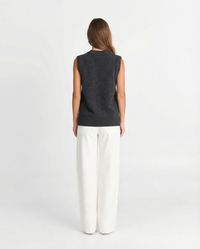 Orla | V-Neck Knit Vest with Patch Pockets