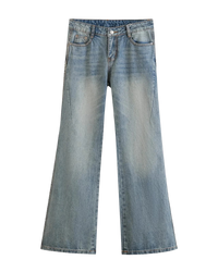 Darcie | Wide Leg Faded Wash Jeans