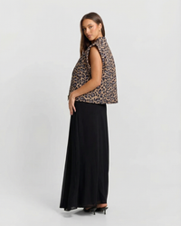 Zoe | Leopard Print Quilted Vest