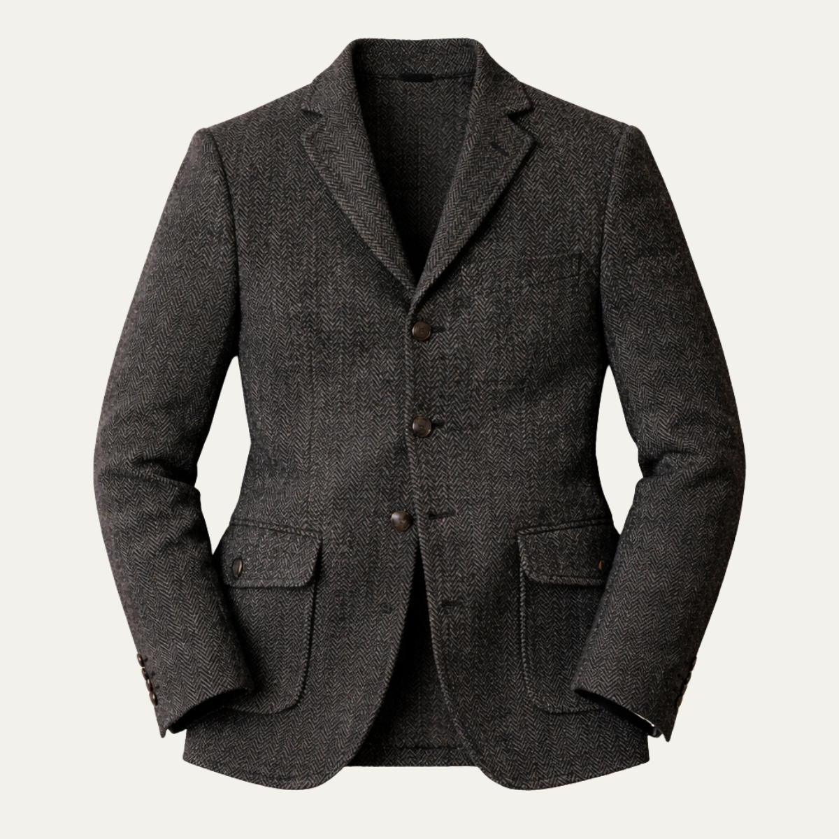 Lucian | Single Breasted Fishbone Tweed Blazer