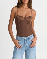 Megan | Sweetheart Corset Top in Brown, Light Khaki & Army Green