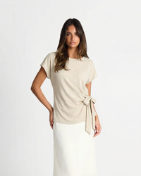 Bethany | Tie Front Jersey Top