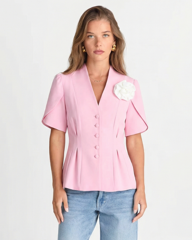 Francesca | Fitted Peplum Top