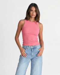 Ottilie | Ribbed Crew Neck Fitted Tank Top