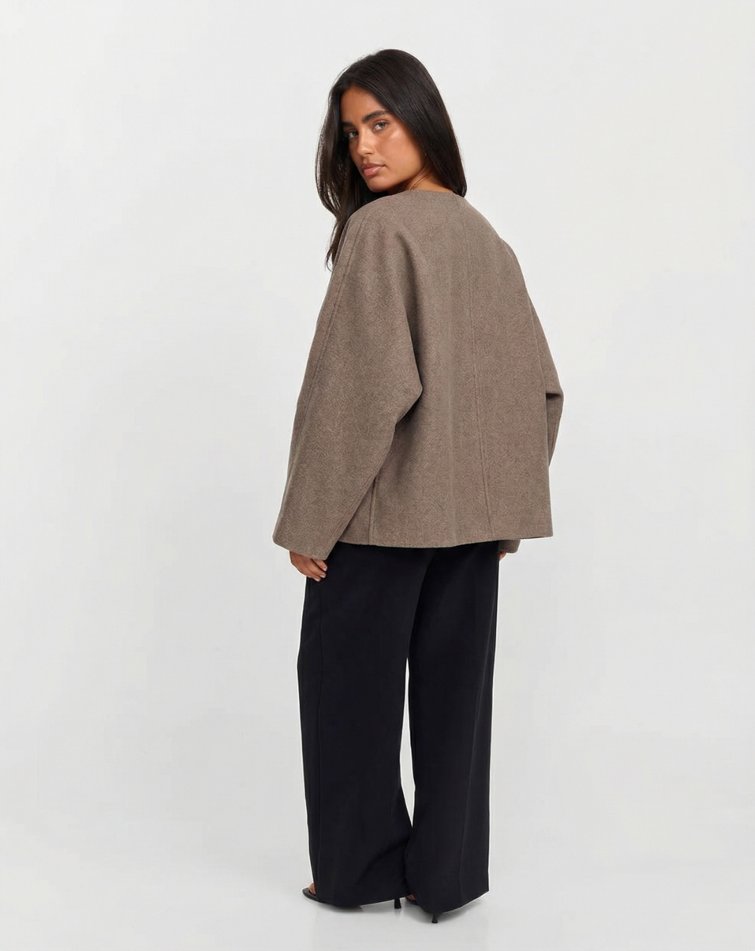 Nina | Collarless Cropped Blazer