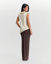Francesca | Chunky Open-Knit Vest with Chain Detail