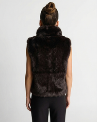 Rhiannon | Faux Fur Funnel Neck Vest