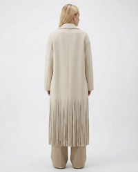 Mila | Longline Fringe Blazer Coat