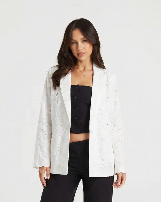 Eleanor | white blazer