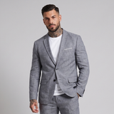 Malachi | Single Breasted Slim Fit Linen Blend Blazer