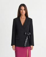 Hope | Structured Tie-Front Blazer