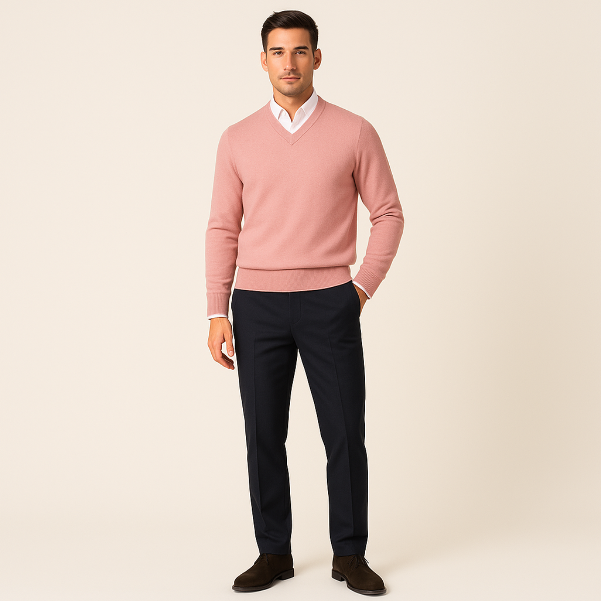 Marvin | 100% Cashmere V-Neck Jumper for Men