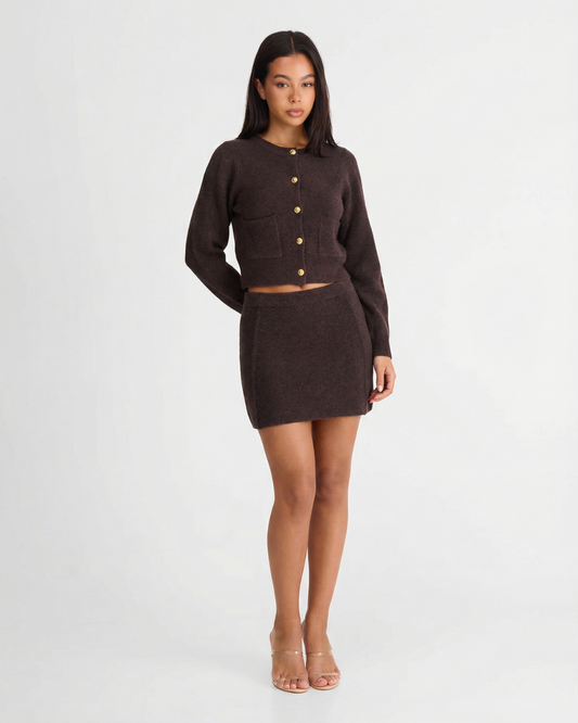 Hazel | Soft Chocolate Brown Knit Set