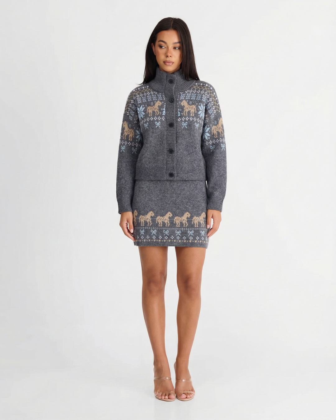 Jasmine | Equestrian Motif Knit Co-ord Set