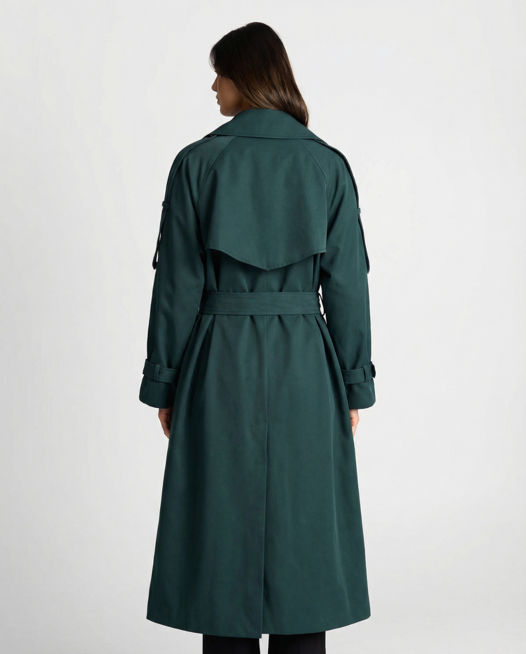 Rhiannon | Longline Double-Breasted Trench Coat