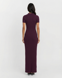 Juliet | Ribbed Polo Neck Midi Dress