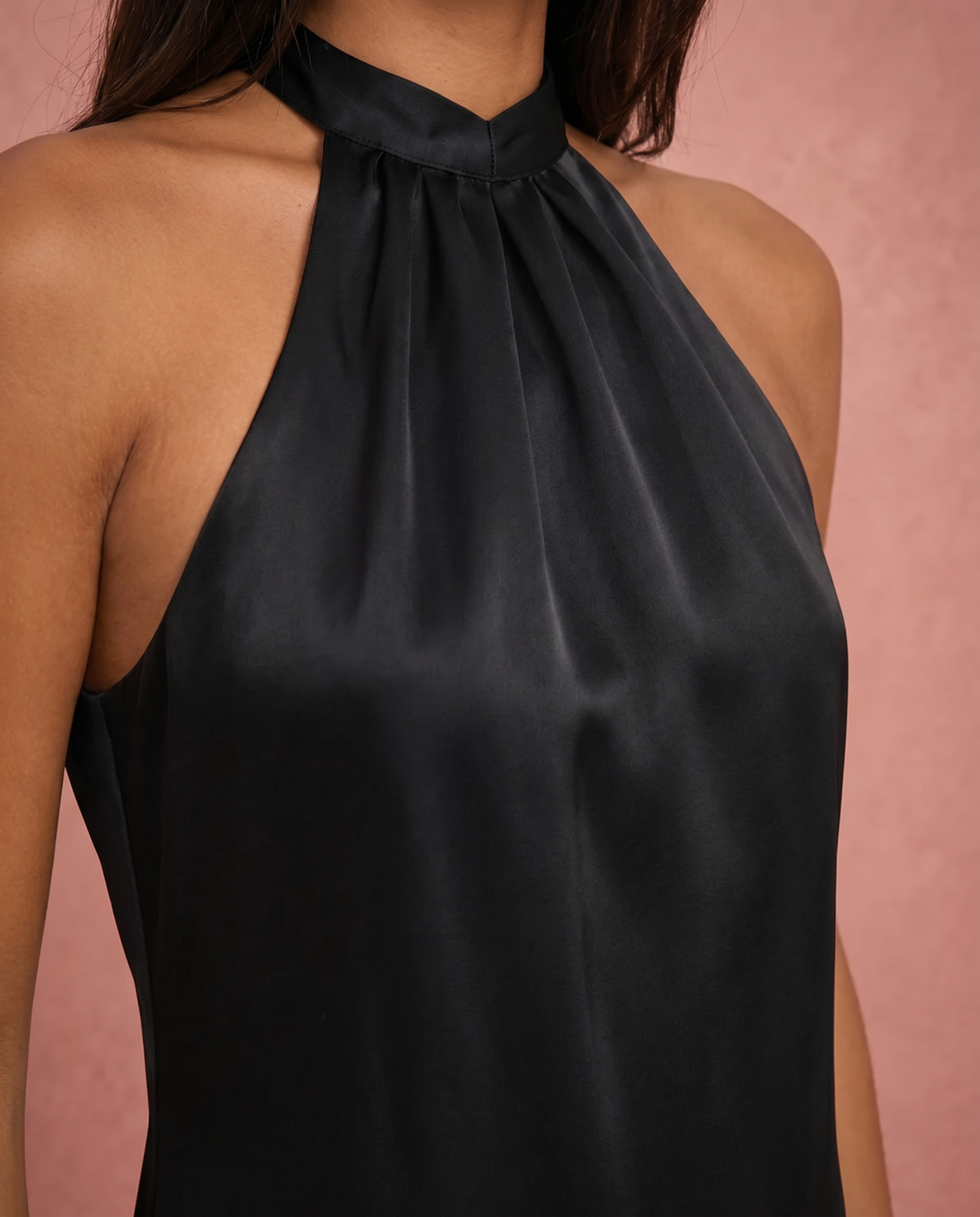 Daisy | Satin Halter Neck Bodycon Maxi Dress