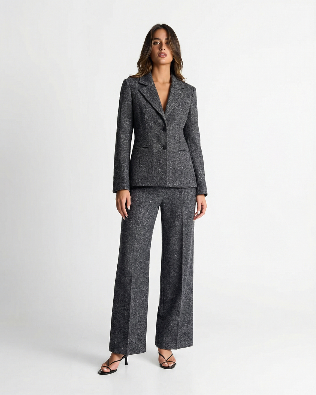 Nova | Winter Grey Suit Charcoal Tweed