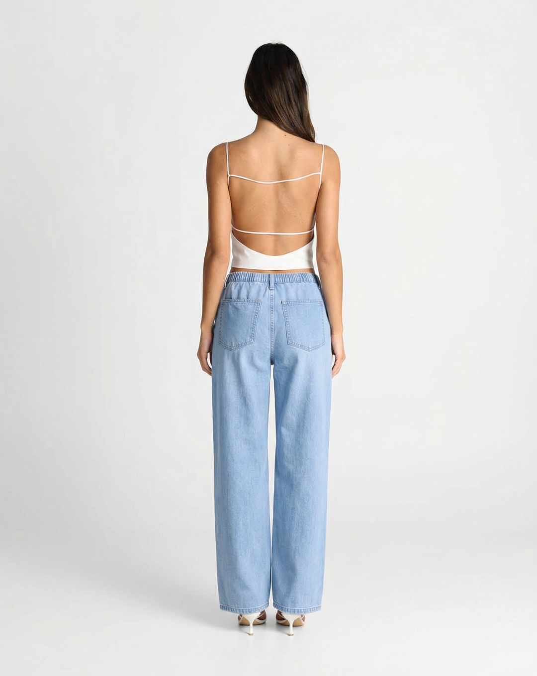 Eva | Wide Leg Drawstring Jeans