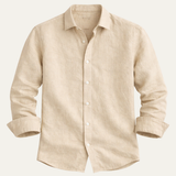 Declan | Solid Colour Linen Button Up Shirt