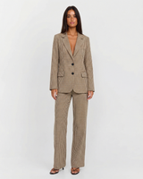 Lily | Woven Check Blazer and Wide Leg Trouser Set