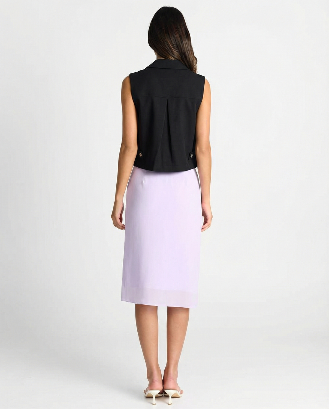 Lyla | Cropped Tailored Blazer Vest