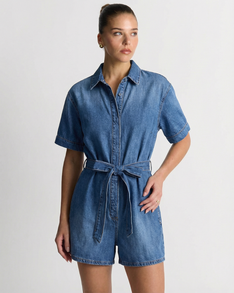 Alyssa | denim romper