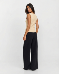 Lena | Button-Front Knit Peplum Top