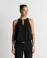 Blythe | Keyhole Cut-Out Embellished Halter Top
