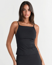 Orla | Square Neck Spaghetti Strap Jersey Tank Top