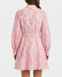 Julia | Embroidered Chiffon Shirt Dress