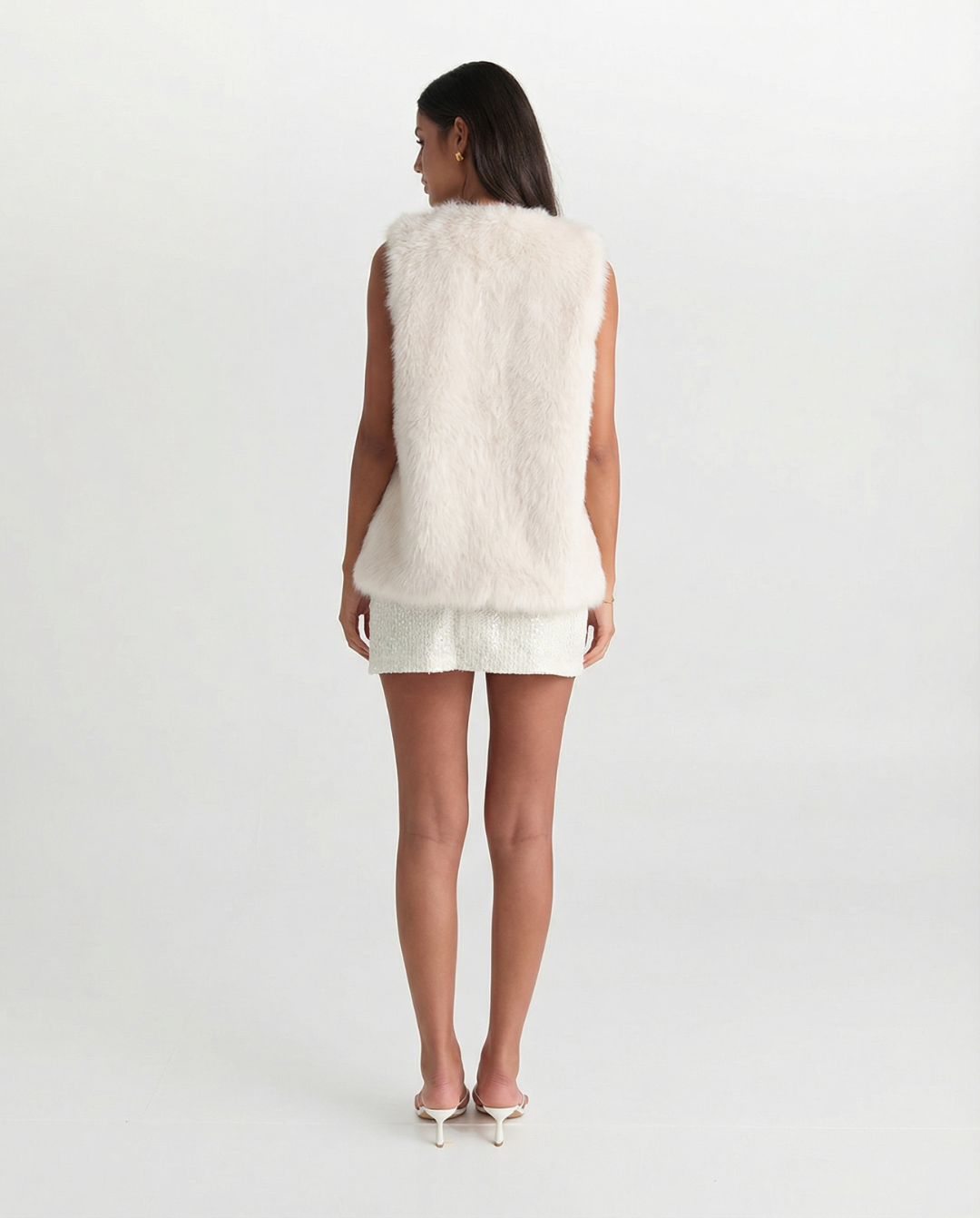 Ayla | Sleeveless Cropped Faux Fur Gilet