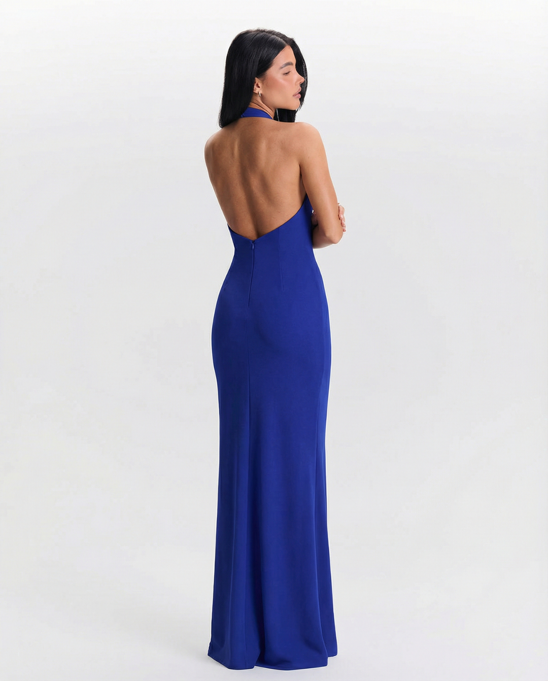 Clementine | Double-Breasted Halter Neck Maxi Dress