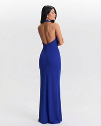 Clementine | Double-Breasted Halter Neck Maxi Dress