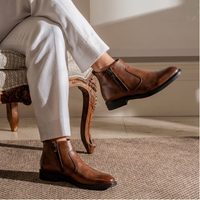 Kael men's leather Chelsea boots, view 2
