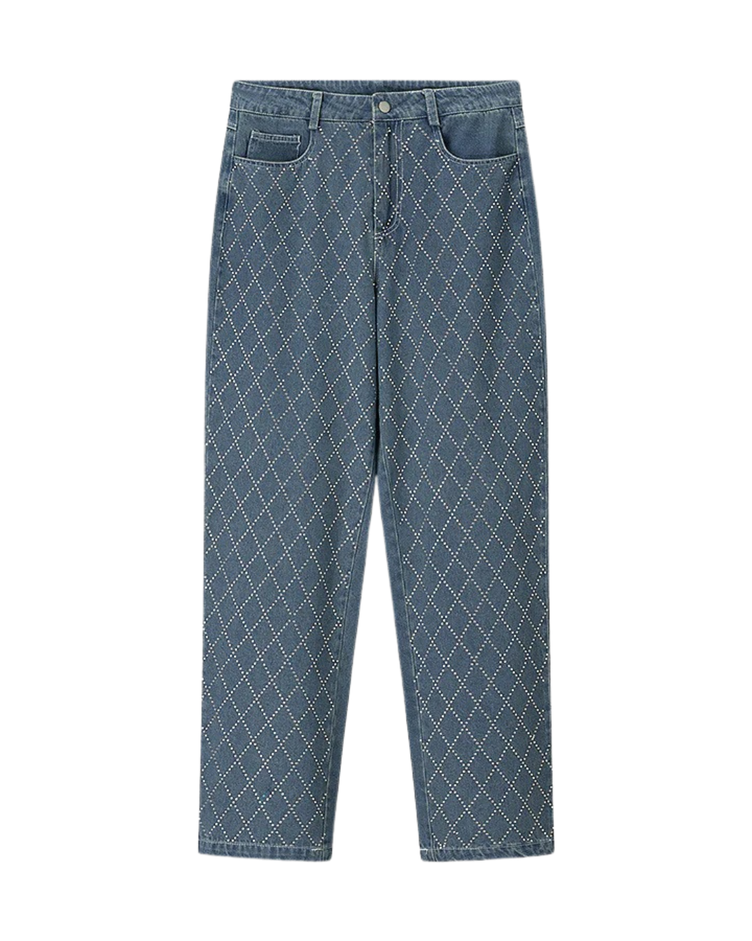 Robyn | High Waist Embellished Straight Leg Jeans