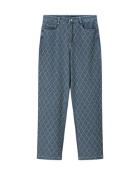 Robyn | High Waist Embellished Straight Leg Jeans
