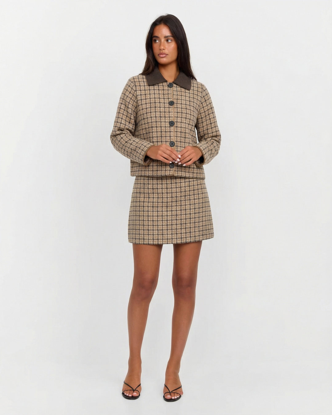 Annabelle | Check Jacket Mini Skirt Co-ord Set