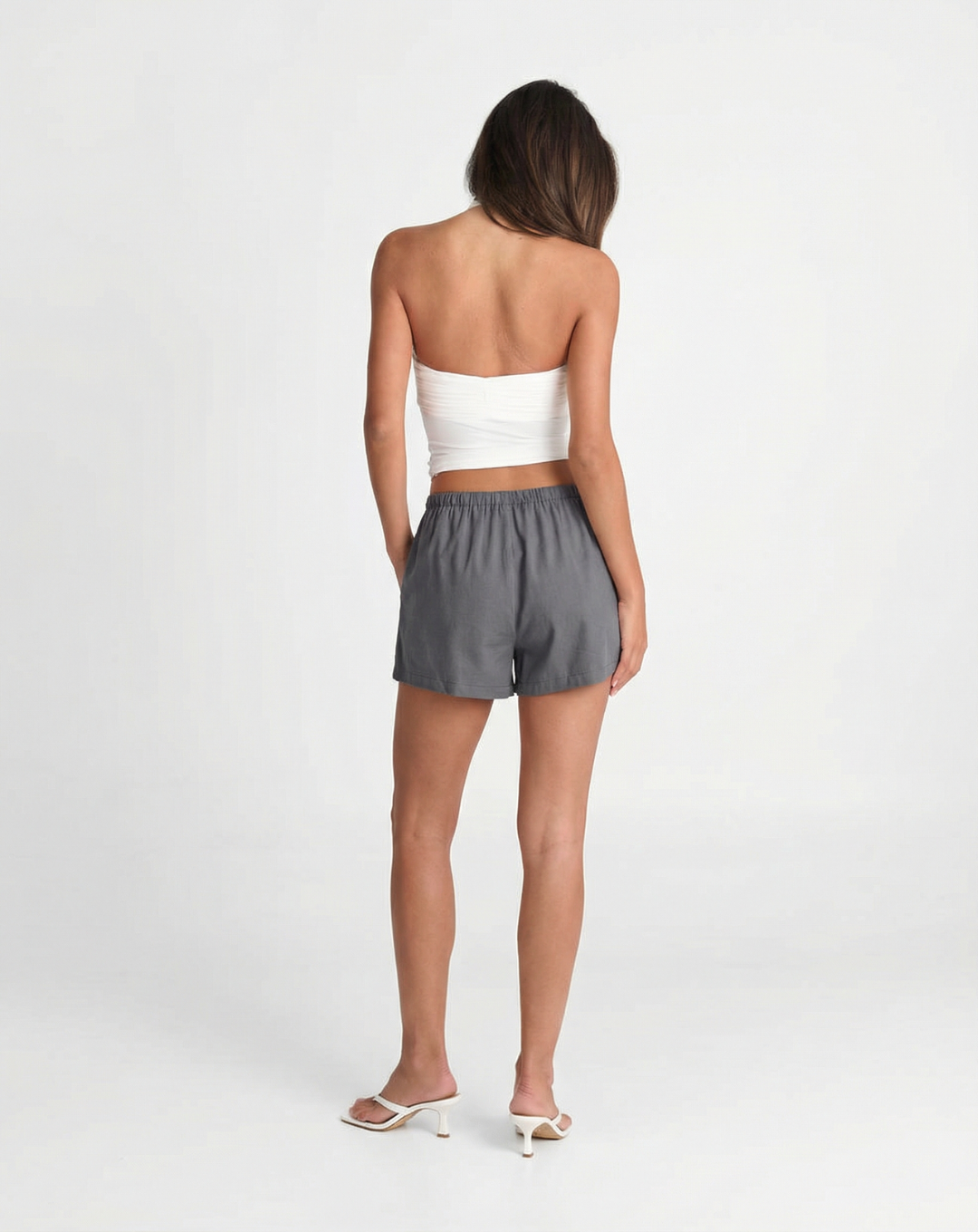 Thea | Drawstring Waist Patch Pocket Cotton Cargo Skirt