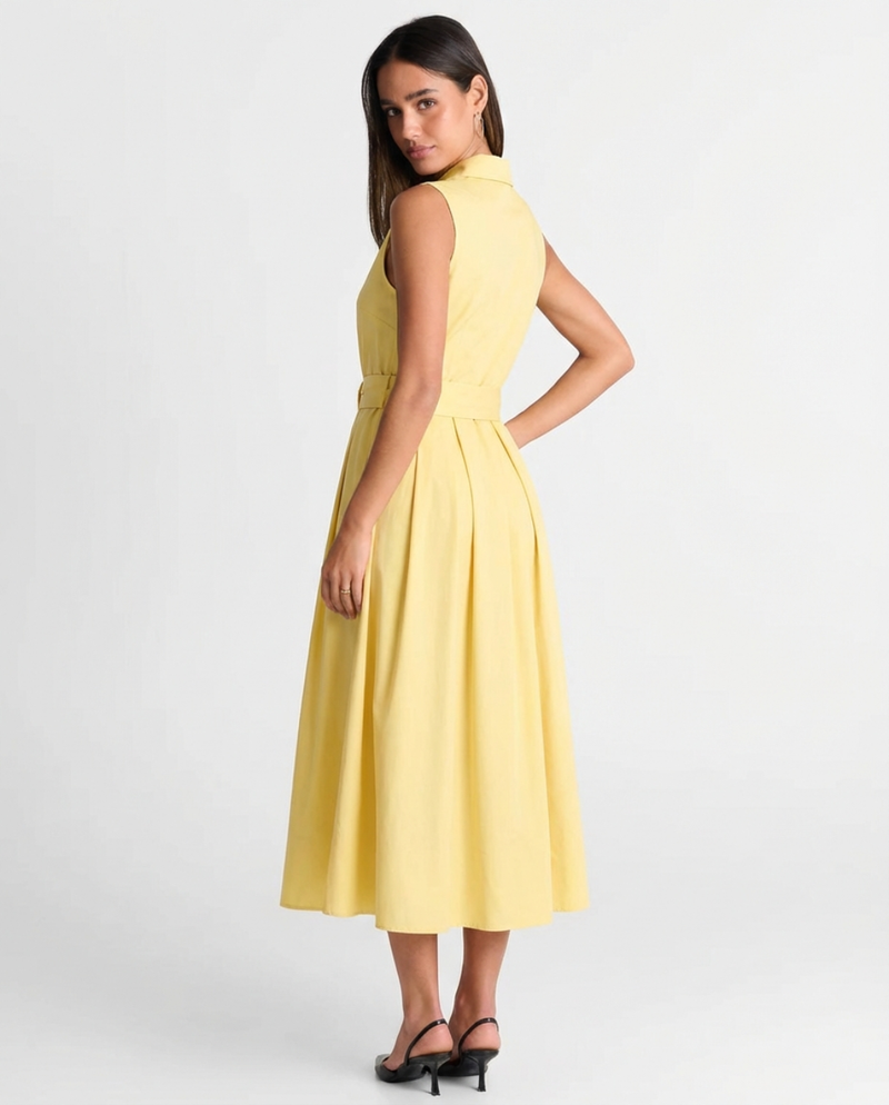 Lena | sleeveless shirt dress