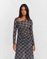 Emily | Sheer Plaid Body-Skimming Co-ord Matching Set