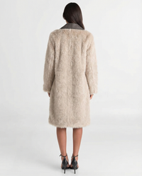 Evelyn | Faux Fur Longline Open-Front Cardigan