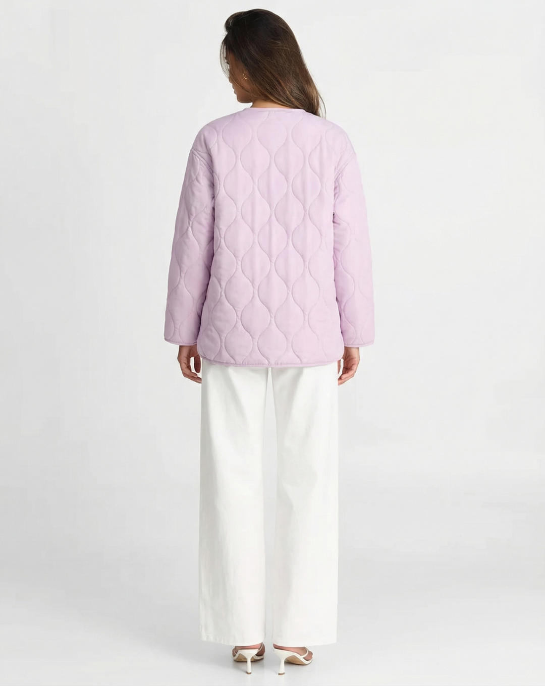 Sophie | Wave-Quilted Collarless Jacket