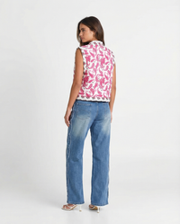 Effie | Paisley Print Open-Front Summer Vest