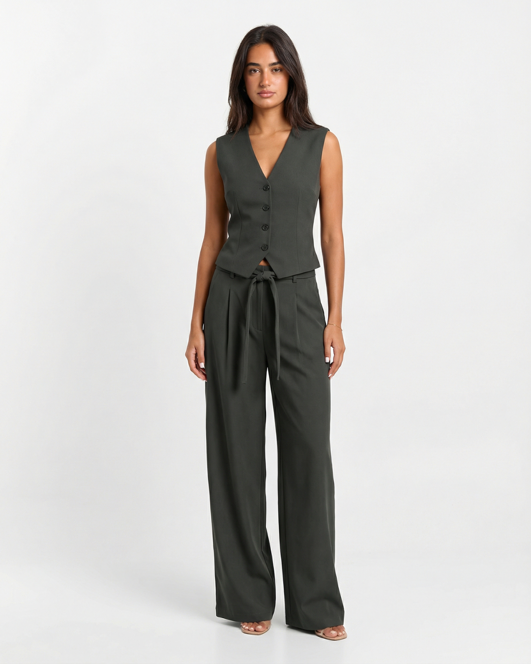 Layla | Tailored Vest Wide Leg Trouser Co-ord Set