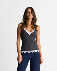 Georgia | Lace Trim V-Neck Cami Top