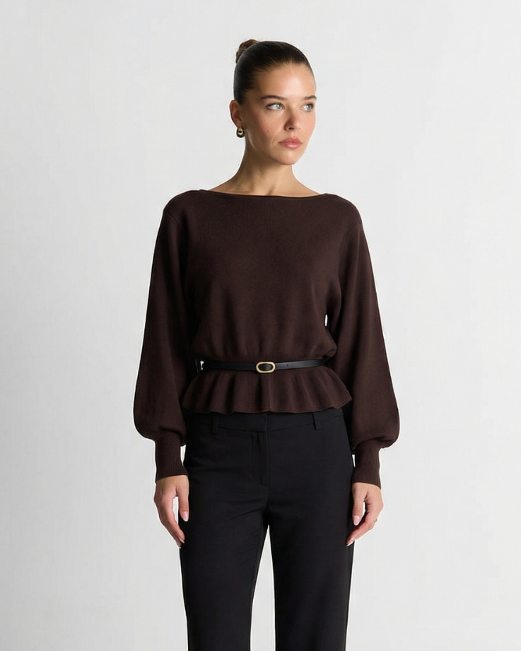 Evie | peplum top