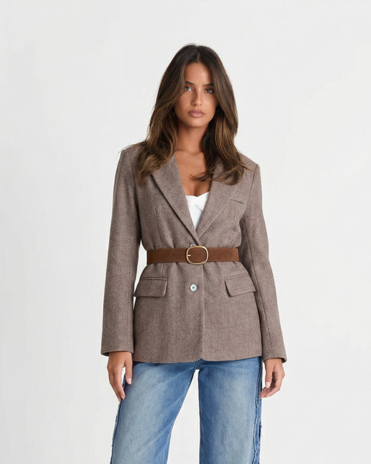 Elia | Smart Casual Belted Blazer