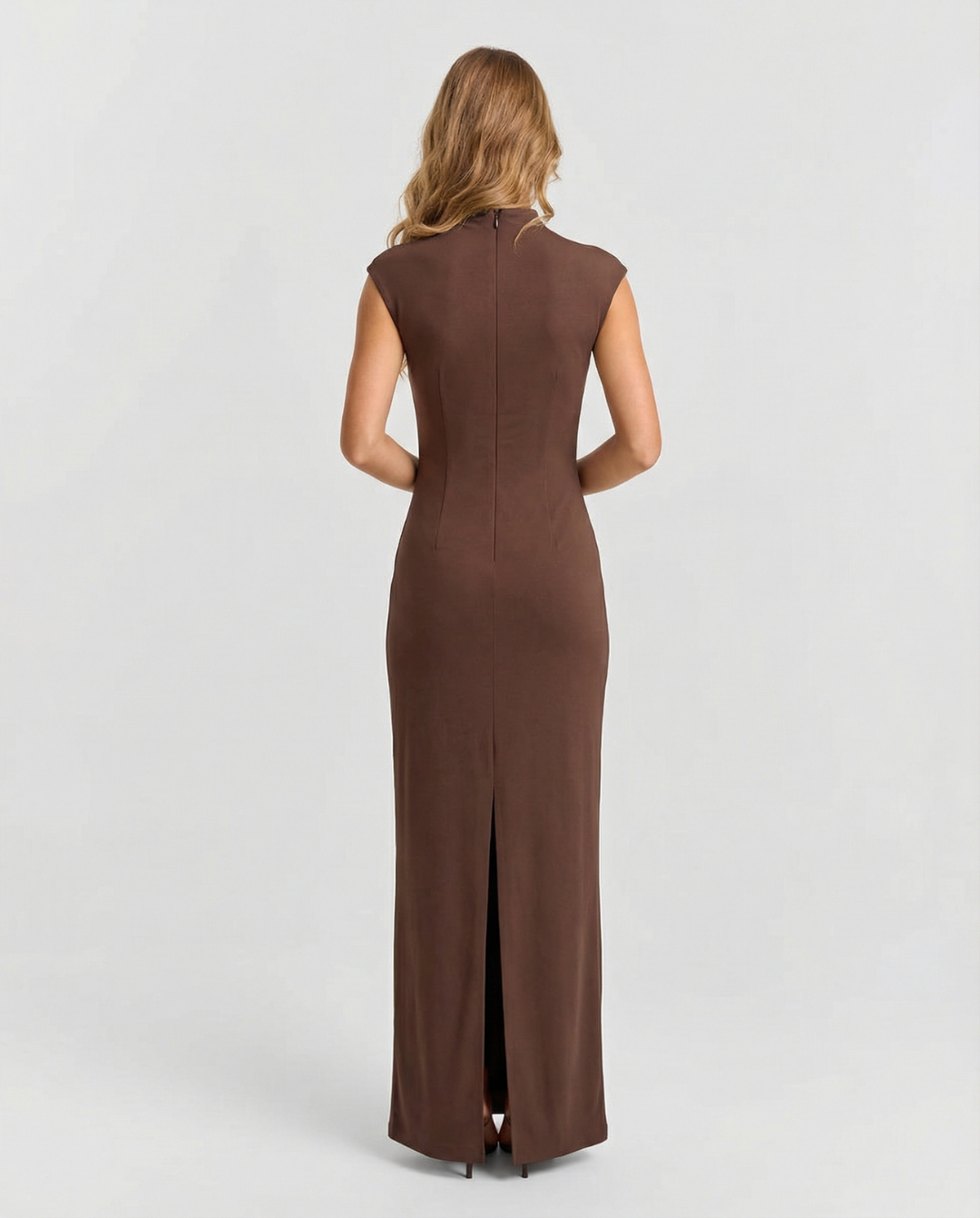 Hazel | Ruched Sleeveless Maxi Dress